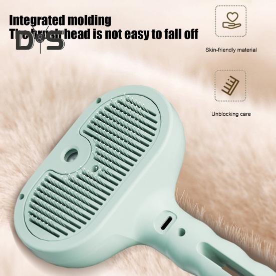 Dampfbürste für Haustiere, selbstreinigender Fellpflegekamm mit Wasserspray, wiederaufladbare, dampfende Massagebürste zur Haarentfernung bei Haustieren für Katzen und Hunde