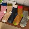 Striped Socks Spring And Autumn Pure Cotton Tube Socks Tide Internet Celebrity Stockings Summer Thin