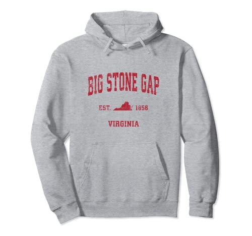 Худи с принтом красного цвета в винтажном спортивном стиле, Big Stone Gap, Вирджиния, VA