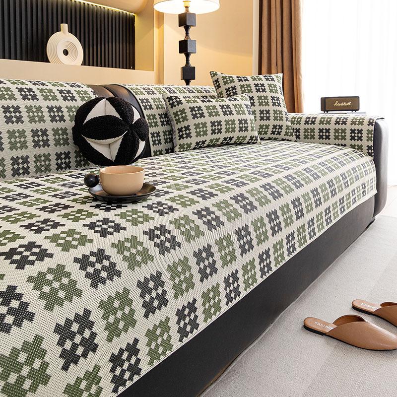 One-Piece Straight-Edge Sofa Cushion New Light Luxury High-End Fixed Four-Season Universal Sofa Cushion 7070cm 1456₽