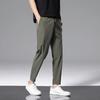 Men's Summer Thin Ice Silk 9 Points Casual Pants Men's Loose-fit Straight-leg Sports Pants 2026 New Style One-piece Delivery