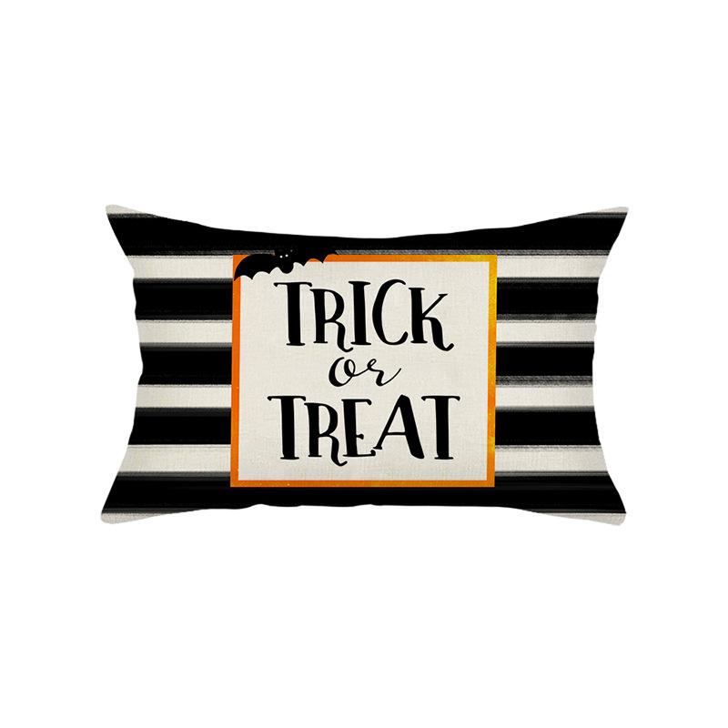 New Waist Pillowcase Halloween Funny Letters Polyester Printing Living Room Sofa Decoration Cushion Cover Pillow Cover