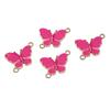5Pcs Alloy Drip Oil Double Hanging Butterfly Charms Pendant For Women Kids Necklace Bracelet DIY Jewelry Making Accessories