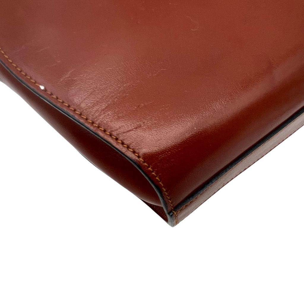 Used BALLY Handbag Top Handle bagHandbag Brown/gold Leather Women