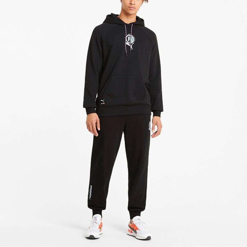 Puma Intl Graphic Print Sport Hoodie Men Tops Black 531329-01