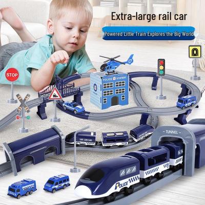 DIY Electric Track Car Toy for Boys – Magnetic Train Building Blocks Set