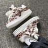Thick tongue leopard print bread shoes women's 2025 new popular student board shoes casual shoes ins trendy sports shoes