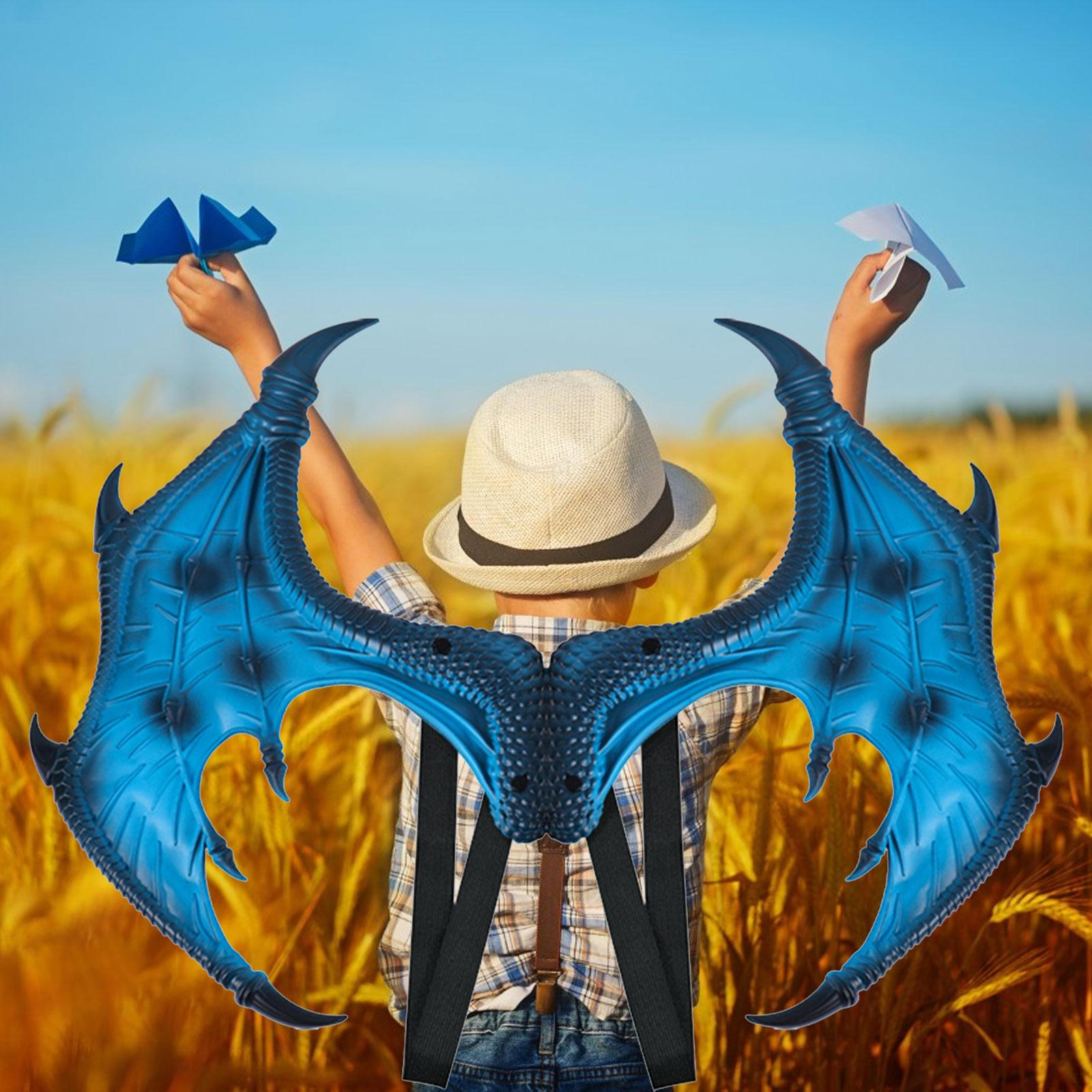 

Дитячий костюм дракона з крилами та хвостом Blue