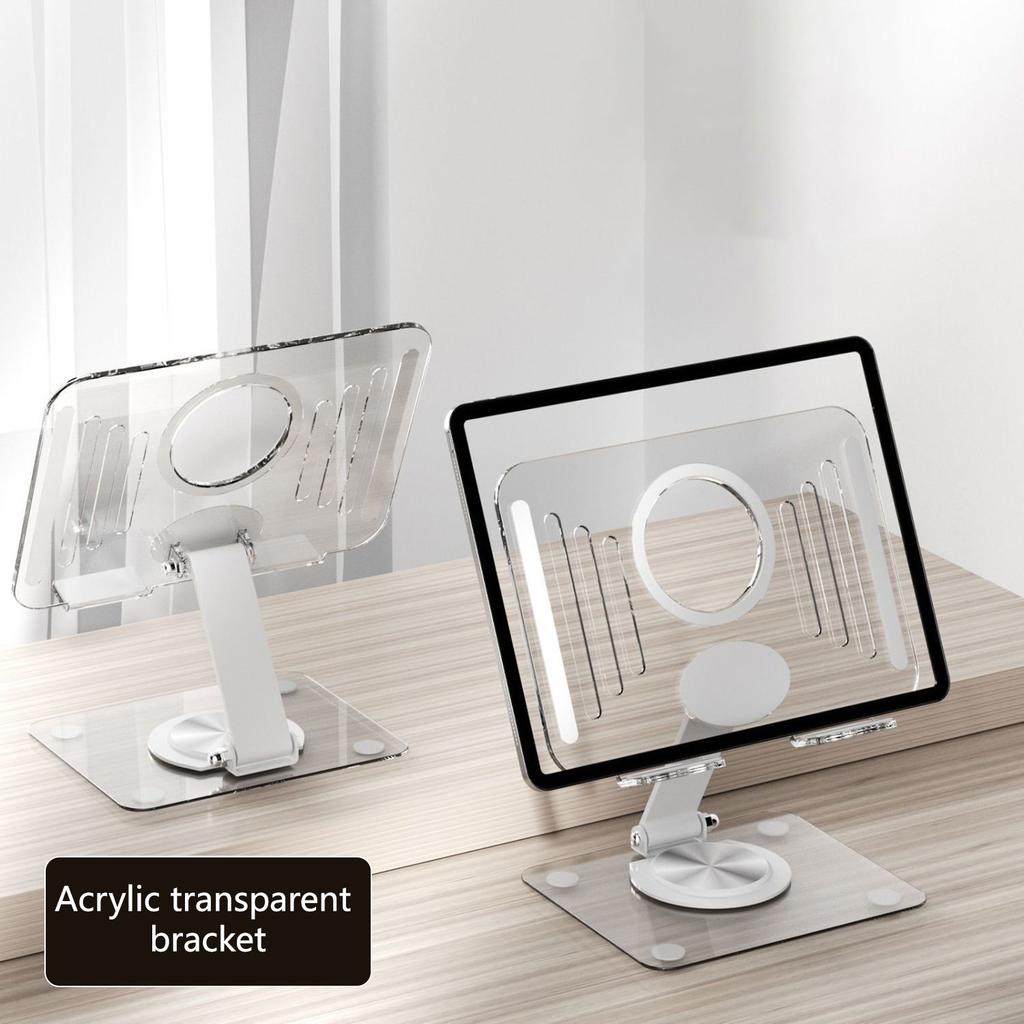 Rotatable Foldable Acrylic Phone Stand For Desk Tablet Holder Compatible With Smartphone