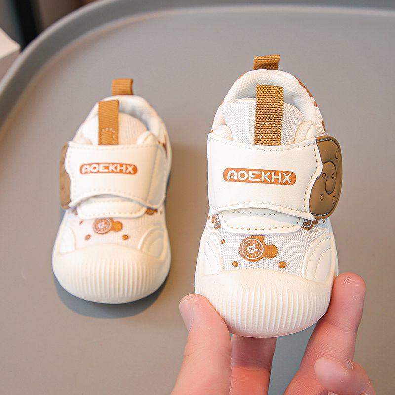 2024 jaro a podzim nové dětské korejská verze roztomilé protikopavé tenisky, chlapecké a dívčí boty pro batolata s měkkou podrážkou a protiskluzovou podrážkou