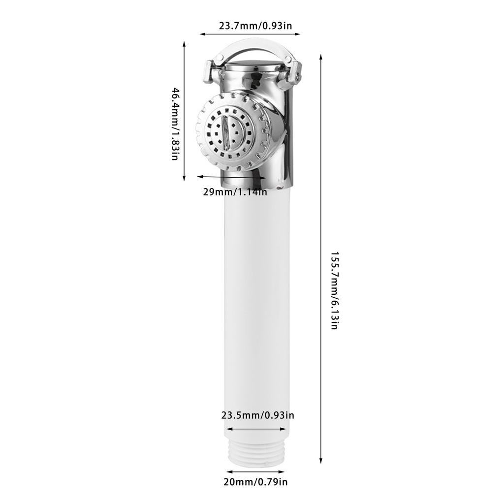 Supercharge Handheld Shower Head Replacement Rainfall Showerhead for Caravans Beach Autos Bath Accessory Enduring