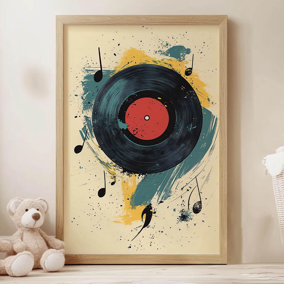 Poster Melodie des Chaos Poster Melodie des Chaos, 40X50 Cm, Aluminiumrahmen Schwarz, Mattes Papier 230 Gsm