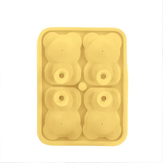 Silicone Ice Tray Cute Bear Shape Ice Mold Easy Release Ice Cube Maker for Coffee Milk Tea Juice Chocolate Jelly Soap Mold for Party Family