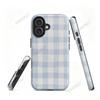 Best-selling minimalist light blue checkered phone case, iPhone 16 fresh and fresh Apple 17 Pro film protective case