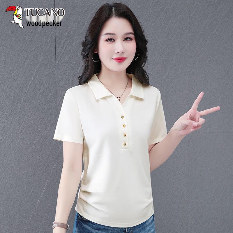 TUCANO Women s Summer Slim Fit Polo T-Shirt M