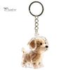 Memory Keepsake for Pet Fur Hair Keychain, Portable Transparent Memorial Pendant, Puppy Shaped Storage Pendant DIY Meaningful Lovers Decorative Charm