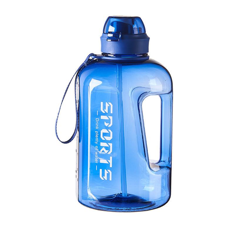 Super Large Capacity Ton Barrels Kettle Good-looking Summer Workout Outdoor Sports Bottle Double Drinking Straw High Temperature Resistance