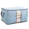 5Pcs Clothing Folding Storage Bag Dustproof Quilt Organizer Non Woven Fabric Large Size Blue