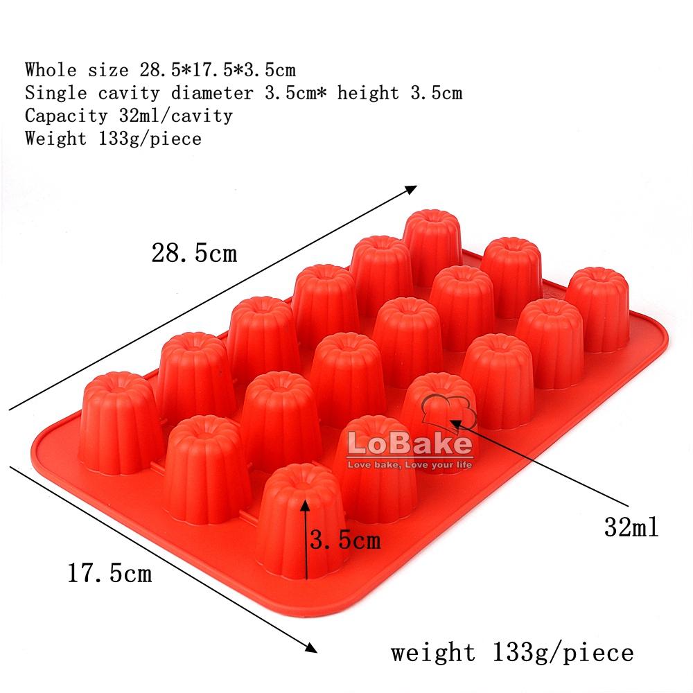3 provedení 8 a 18 dutin vroubkovaný květ canelé silikonová forma na dort čokoláda fondán pudink želé sýrové formičky DIY pekařské nářadí