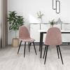 Day and Night - Day and Night Dining Chairs 2 Units Pink Velvet