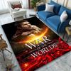1pc Office Carpet, War World Scene Chair Rug, Living Room Printed Area Rug, Home Chair Floor Mat