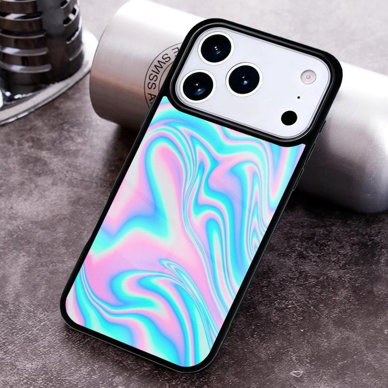 Holographic Iridescence Phone Case for iPhone 17 16 15 Pro Max Air 14 13 12 11 Plus Shockproof Cover