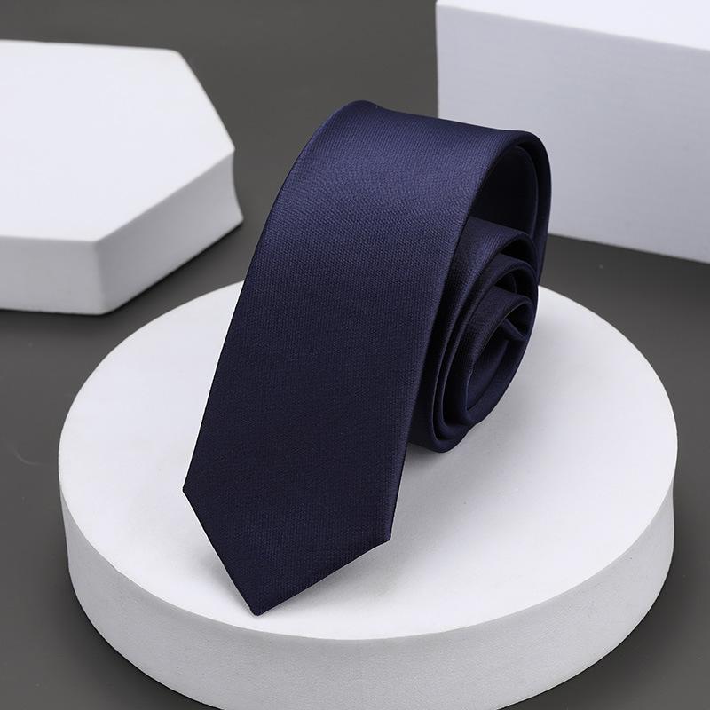 Korean Version Of Casual 5Cm Men'S And Women'S Business Dress Groom Wedding Stripe Hand Play Work Narrow Lazy Solid Color Tie
