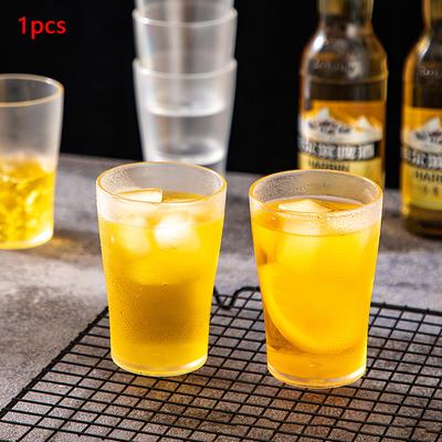 Copo de acrílico para restaurante, resistente à quebra, fosco, transparente, caneca, chá, cerveja, bebida, copo de vidro para beber