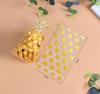 Gold Polka Dot Self-Adhesive Transparent Plastic Bags for Small Biscuits and Candy