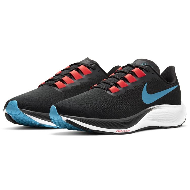 Nike Air Zoom Pegasus 37 'Off Noir Light Blue Fury ' Men's BQ9646-011