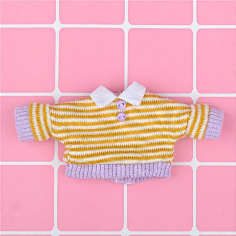 Ob11 Baby Coat Lapel Sweater One-shoulder Suspenders Set 1/12 Plain Body Doll Clothes Doll Accessories