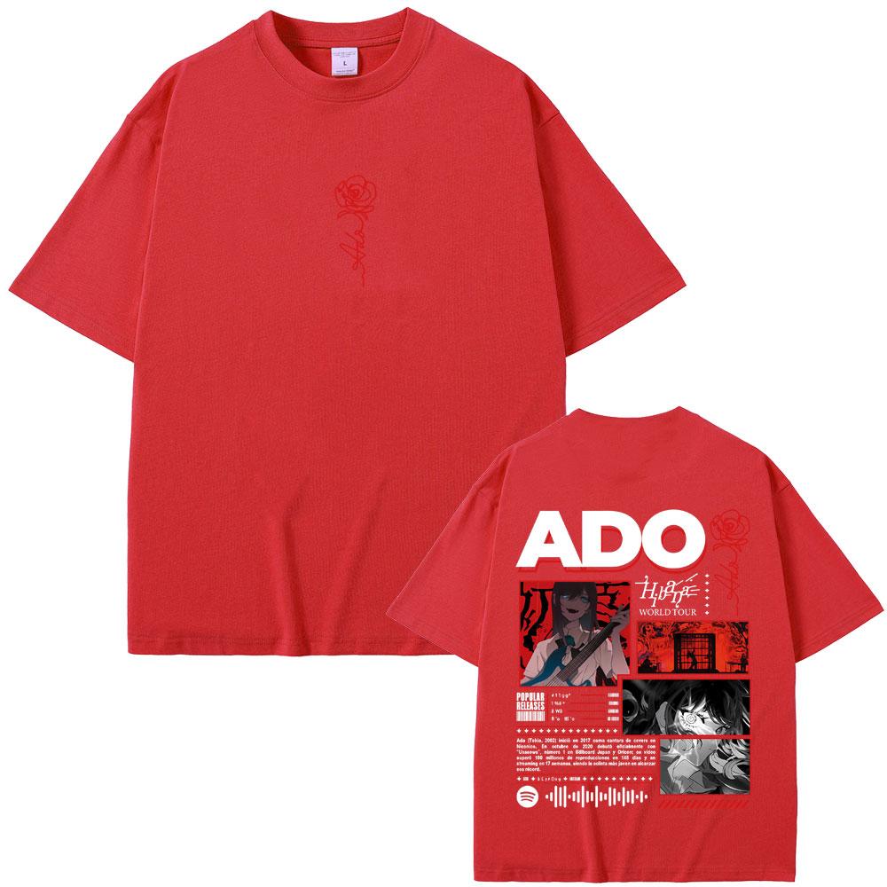 Singer Ado Hibana World Tour 2025 T Shirts Men Women Clothing Fashion Japanese Style Tshirt Unisex Kawaii Cute Cartoon Tshirts