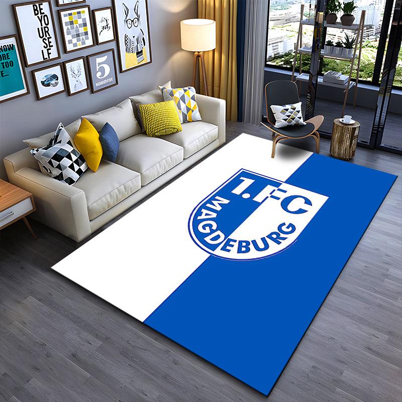 1.FC Magdeburg Logo Carpet suitable as a non-slip mat for the living room or bedroom sofa