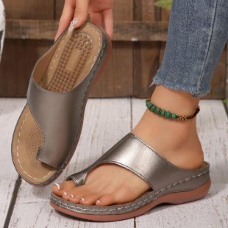 Summer New Casual Cover Toe Slope Heel Beach Women's Slippers Outside Cool Slippers