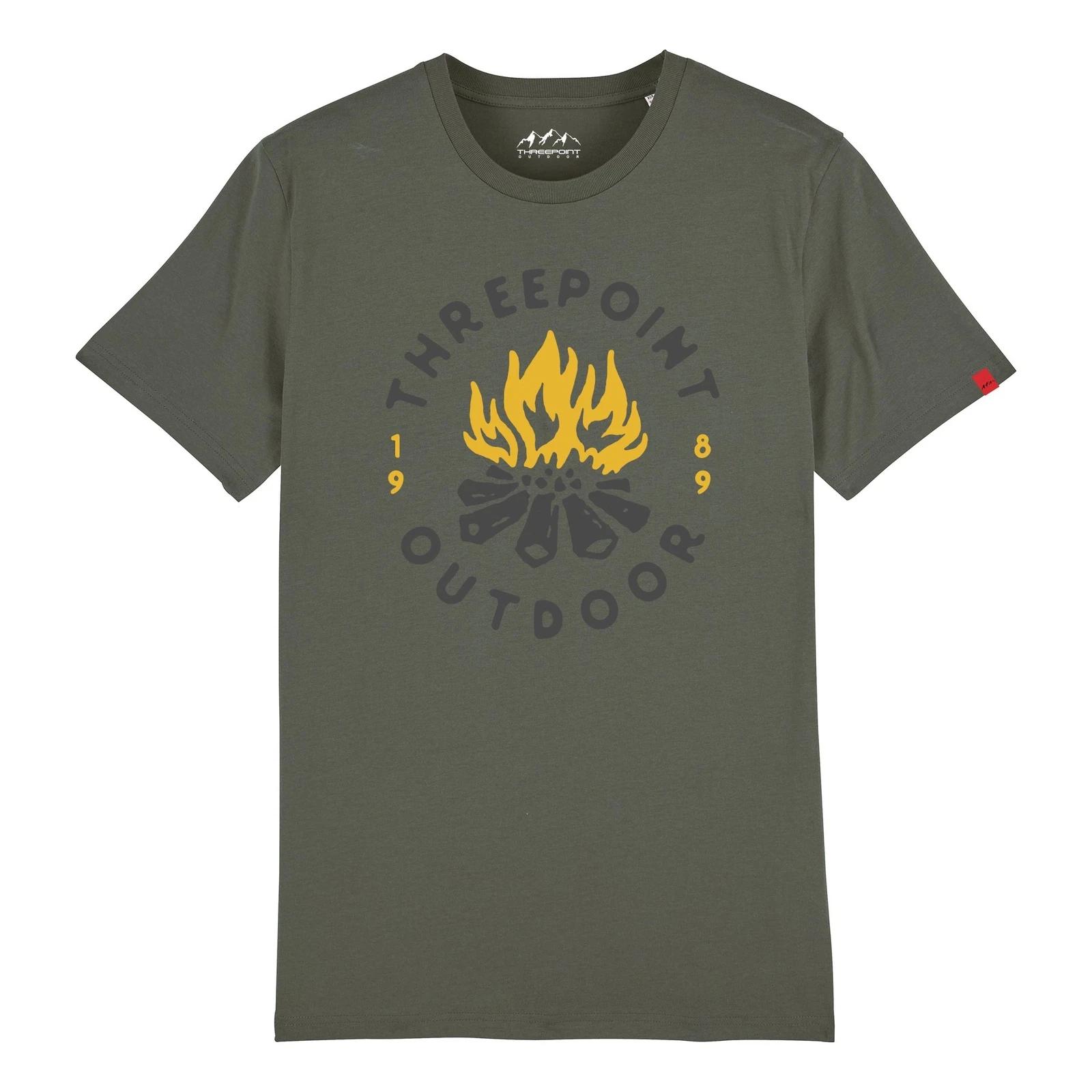 Khaki Футболка для костра Threepoint Outdoors 4XL