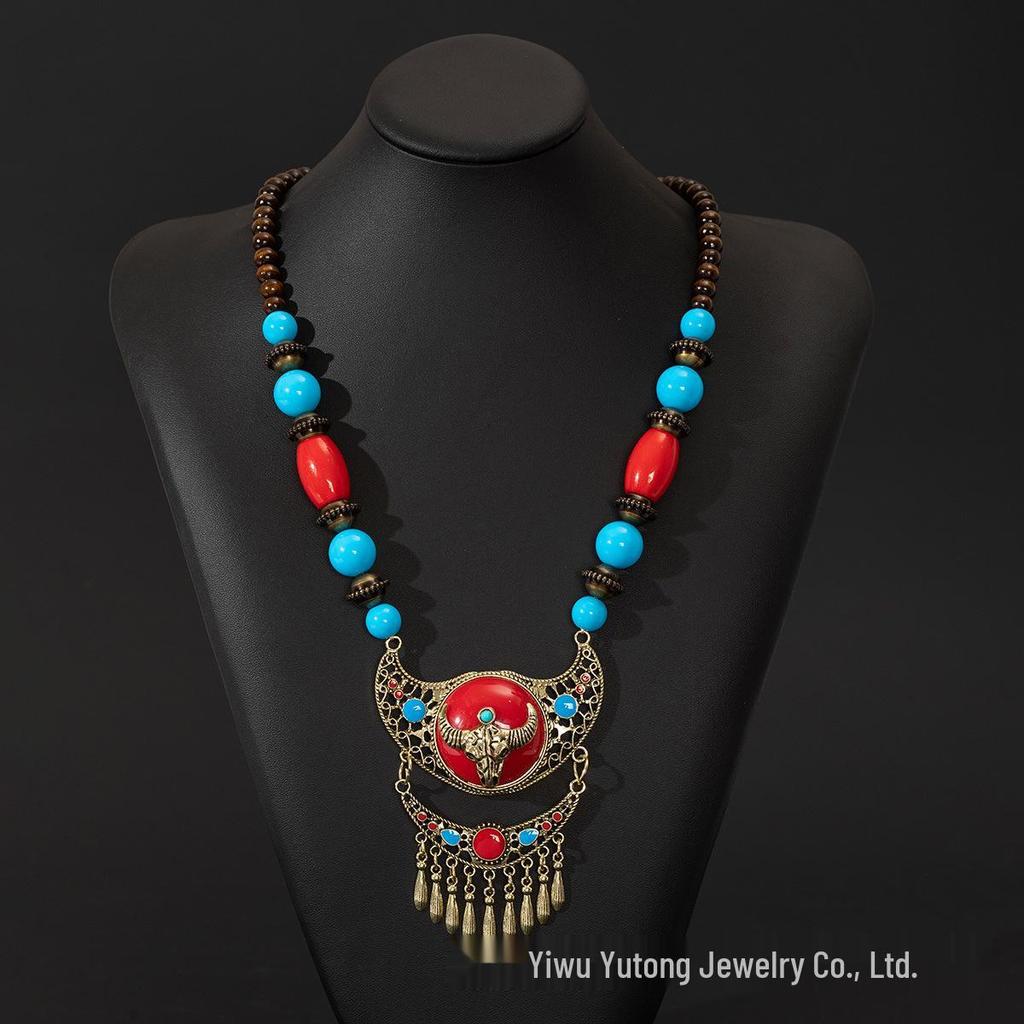 Böhmische Ethnische Tibetische Halskette & Stirnkette für Frauen