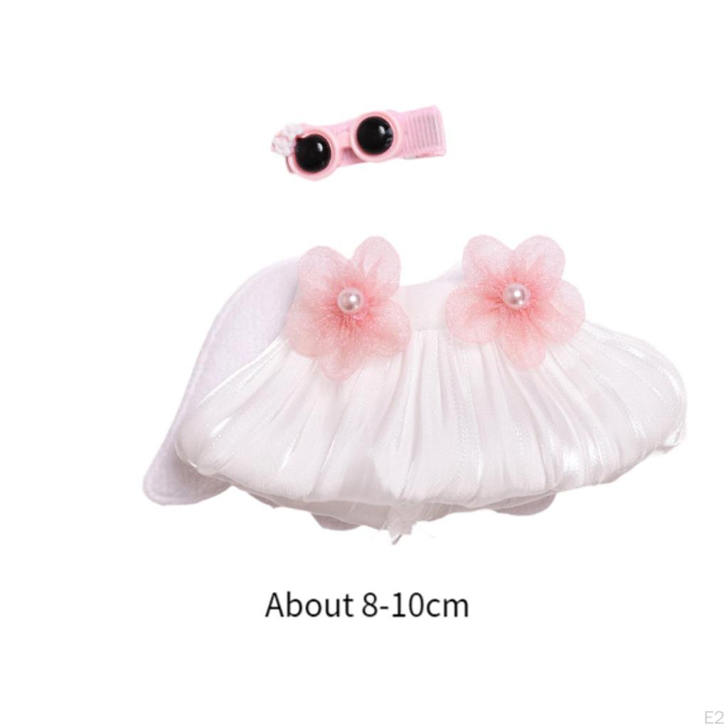 Doll Dress and Hairpin DIY Decor Soft Educational Toy Clothes Costume Accessory for