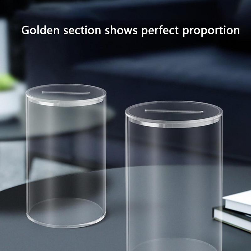 Piggy Bank for Adults Kids Acrylic Clear Piggy Bank Coin Bills Bank Money Saving Jar Unopenable Change Jar Money Bank Home Decor