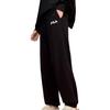 Fila Original Simple Logo Letter Fleece Loose Comfortable Cuffed Casual Pants Women Bottoms Black F51W449601F-BK