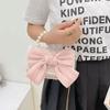 Fashion Synthetic Leather Princess Bag Pearl Decorated Handheld Pearl Handbag Children's Fashion Bag Girl