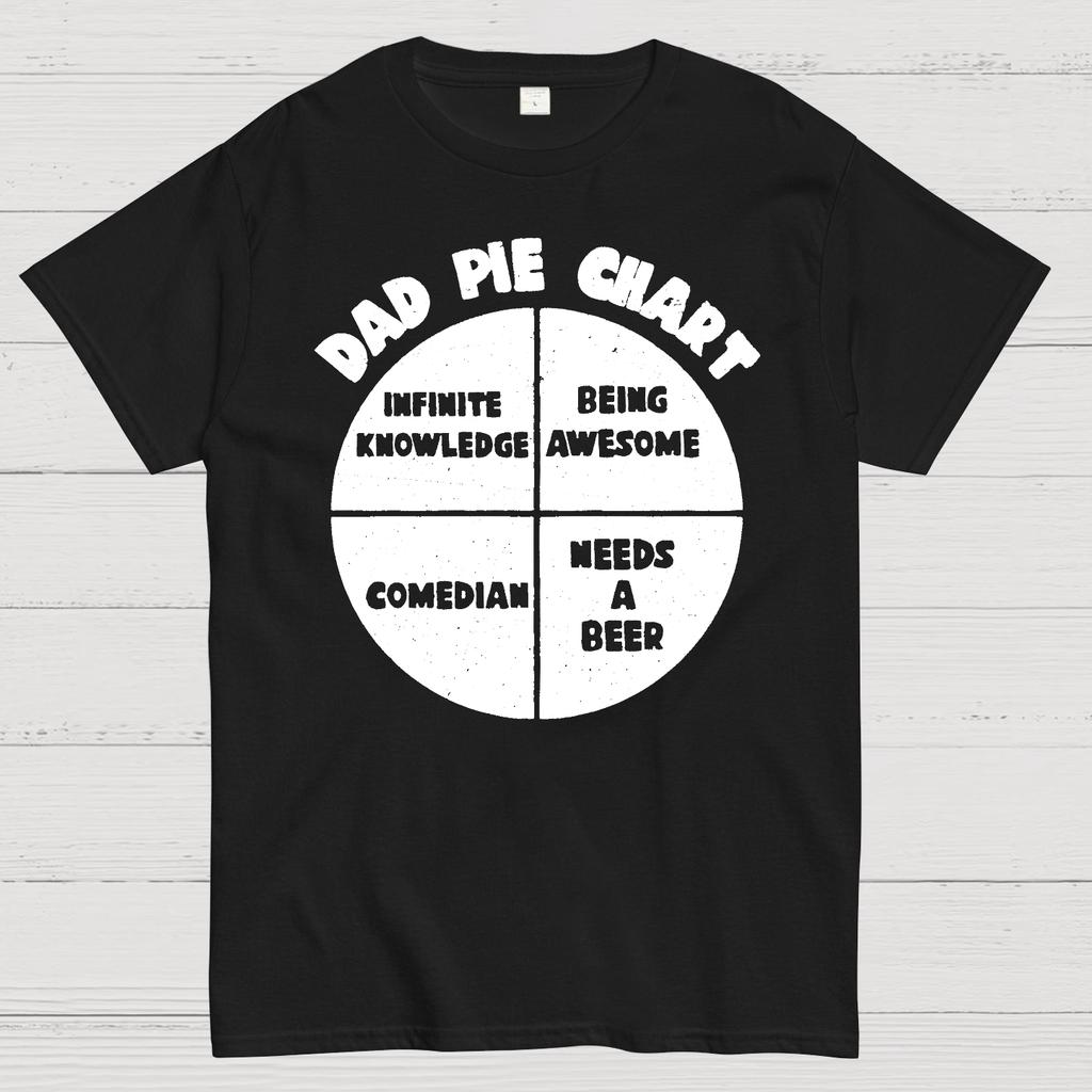 Dad Pie Chart Cotton Summer Casual Cool Loose T-Shirt