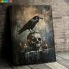 Retro Frameless Canvas Painting with Pine Wood Frame – Decorative Wall Art