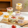 50Pcs Cake Container Cake Packing Box Disposable Clear Plastic Cups  Salad