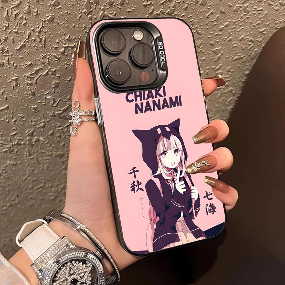 Danganronpa Chiaki Nanami Handyhülle für iPhone 17 16 15 14 13 12 11 X XR XS Air Pro Max Plus Schwarze Bunte Silberne Hülle