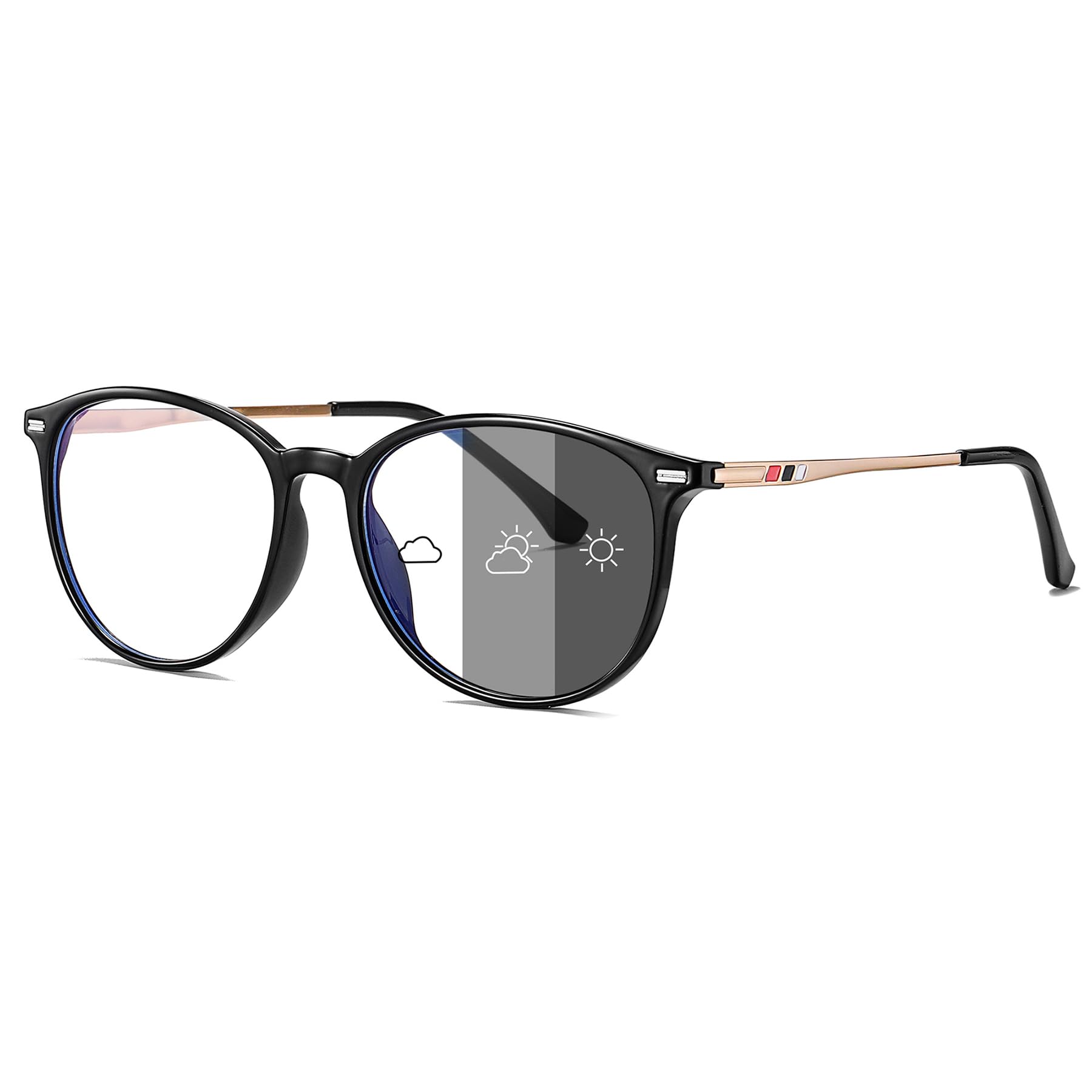 

Photochromic Blue Light Blocking Round TR90 UV Suitable for Indoor and Outdoor Reduces Eye Unisex [Joopin] Sunglasses, Shape, Ultra-Lightweight Frame,