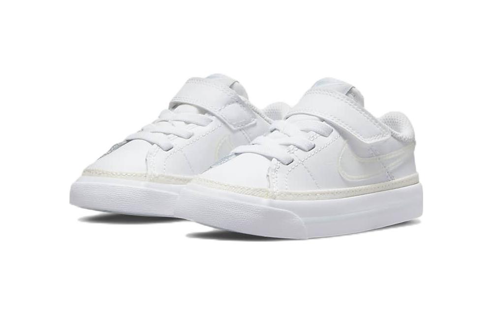 Nike Court Legacy TD Leather Slip Resistant Cushioning Low Top Skateboard Shoes White Infant And Toddler DA5382-114