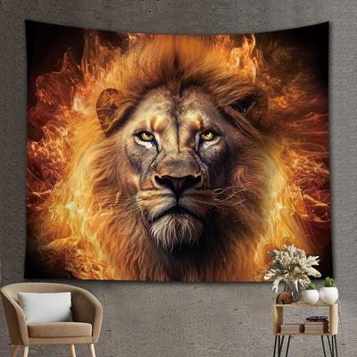 Wandteppich mit Tiger-Motiv, Motiv: König des Waldes, Waldtier, Wandbehang, tropische Regenwaldlandschaft für Wohnzimmer, Schlafsaal, Schlafzimmer