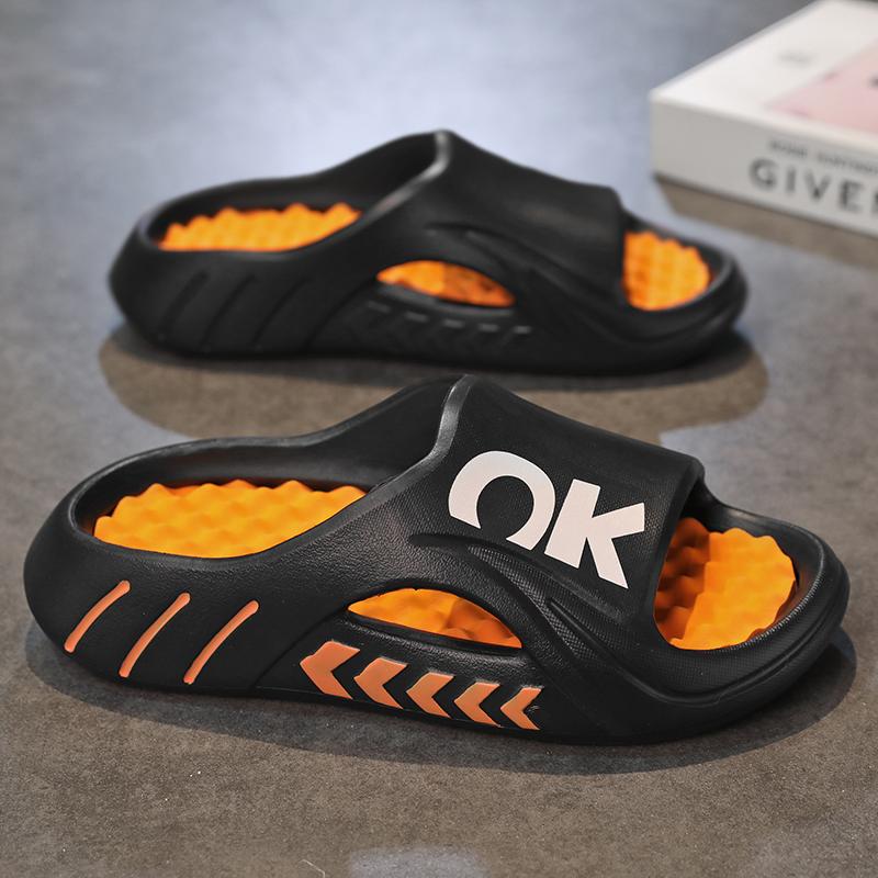 Ciabatte da massaggio estive da uomo, sandali da interno ed esterno, scarpe casual da spiaggia, suola morbida, infradito da uomo, sandali da uomo, taglia grande 47