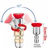 Idropulitrice ad Alta Pressione Ugelli Turbo Connessione Rapida 1/4'' Punta Girevole a Getto Spruzzatore per Pulizia Auto Patio - Pulizia Efficiente