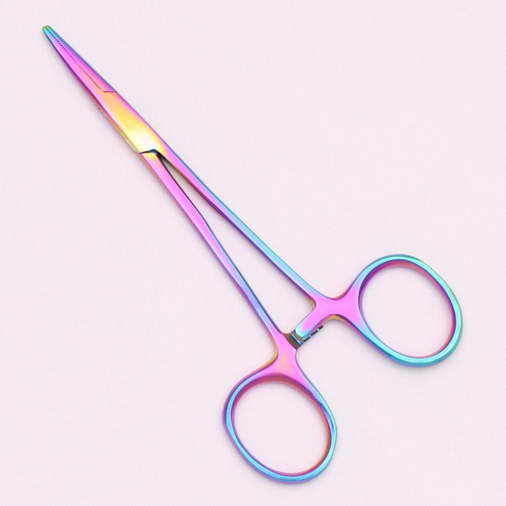 New Stainless Steel Hemostatic Forceps Straight Head Grooming Pet Ear Clamp Wound Cleaning Plucking Hair Pliers Beauty Tools